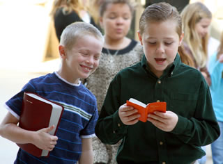 boys reading bible